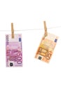 Euro money laundering Royalty Free Stock Photo