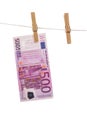 Euro money laundering Royalty Free Stock Photo