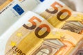 Euro, money in most European Union countries, Close up, Financial concept Royalty Free Stock Photo