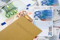 Euro money and passbook