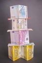 Euro money tower Royalty Free Stock Photo