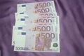 500 Euro notes background texture Royalty Free Stock Photo