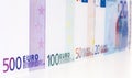 euro notes background Royalty Free Stock Photo