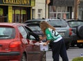 Ireland/Charlestown: Collecting Donations Royalty Free Stock Photo