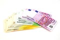 Euro paper money .