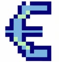 euro pixel art. coin pixel art. dollar pixel art. pixel art 8 bit finace coin.