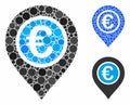 Euro pointer Mosaic Icon of Round Dots