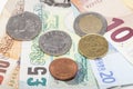 Euro and Pound money