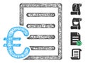 Euro Pricelist Web Vector Mesh Illustration