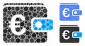 Euro Purse Mosaic Icon of Circles Royalty Free Stock Photo