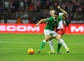 EURO 2016 Qualifying Round Poland vs Rep. of Ireland Royalty Free Stock Photo