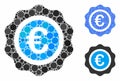 Euro Quality Seal Mosaic Icon of Circle Dots