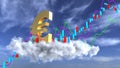 Euro Revaluation Candlestick Chart Royalty Free Stock Photo