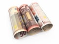 50 euro roll banknotes Royalty Free Stock Photo