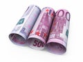 500 euro roll banknotes Royalty Free Stock Photo