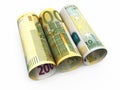 200 euro roll banknotes Royalty Free Stock Photo