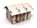 50 euro rolling banknotes Royalty Free Stock Photo