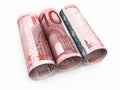 10 Euro rolling banknotes Royalty Free Stock Photo