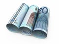 20 Euro rolling banknotes Royalty Free Stock Photo