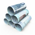 20 Euro rolling banknotes Royalty Free Stock Photo