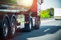 Euro Semi Truck on Highway Royalty Free Stock Photo