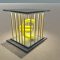 Euro sign in a cage