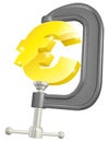 Euro sign in clamp concept