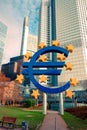 Euro Sign. European Central Bank (ECB) is the central bank for t