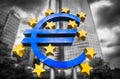 Euro sign at European Central Bank headquarters in Frankfurt, Germany Royalty Free Stock Photo