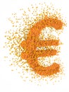 Euro sign exploding Royalty Free Stock Photo