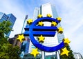 Euro Sign in front of the European Central Bank in Frankfurt, Germany Royalty Free Stock Photo
