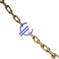 Euro sign on a Gold chain.