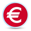 Euro sign icon flat prime red round button Royalty Free Stock Photo
