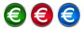 Euro sign icon supreme round button set design illustration