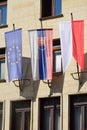 Euro and Slovak Flags