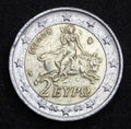 2 Euro standard coin from Greece