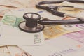 Euro and Stethoscope Royalty Free Stock Photo