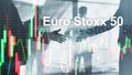 Euro Stoxx 50. STOXX50E. Index Eurozone concept.
