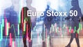 Euro Stoxx 50. STOXX50E. Index Eurozone concept.