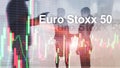 Euro Stoxx 50. STOXX50E. Index Eurozone concept.