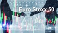 Euro Stoxx 50. STOXX50E. Index Eurozone concept. Royalty Free Stock Photo