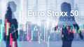 Euro Stoxx 50. STOXX50E. Index Eurozone concept.