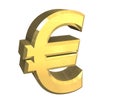 Euro symbol in gold (3D)