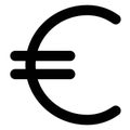 Euro symbol, official currency of member states of the European Union Royalty Free Stock Photo