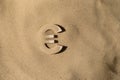 Euro Symbol Under the Sand Royalty Free Stock Photo