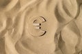 Euro Symbol Under the Sand Royalty Free Stock Photo