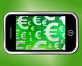 Euro Symbols On Mobile Screen