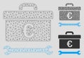 Euro Toolbox Vector Mesh Network Model and Triangle Mosaic Icon Royalty Free Stock Photo