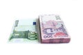 Euro and the Ukrainian grivnas Royalty Free Stock Photo