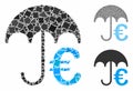 Euro umbrella Mosaic Icon of Rough Elements
